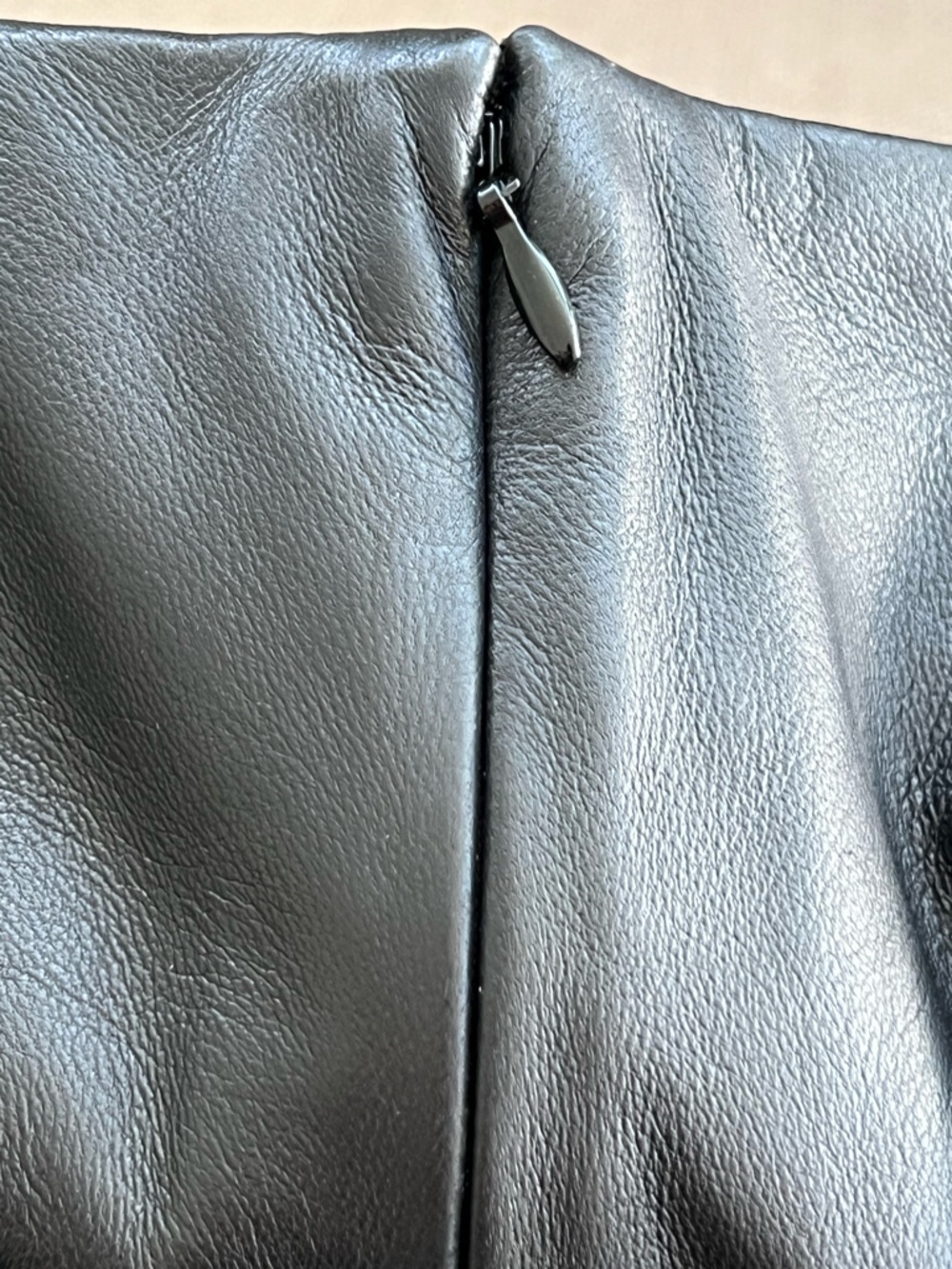 ANTONIO MELANI Black Faux Leather Wrap Pencil Skirt with Tie - Picture 7 of 13